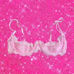 Pink coquette floral sexy bra 💕🎀💌